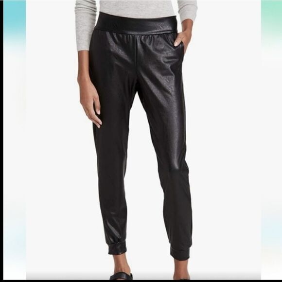 Commando Faux Leather Joggers in Black Size M - Picture 2 of 14
